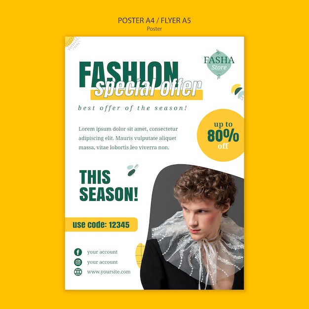 Fashion sales print template