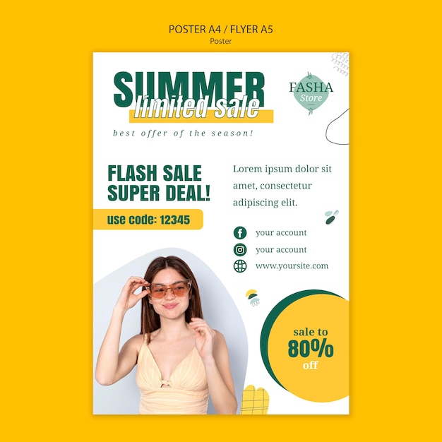 Fashion sales print template