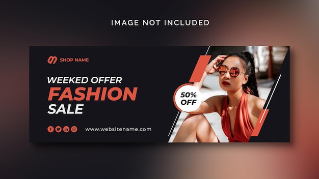 Fashion sales social media banner or social media template