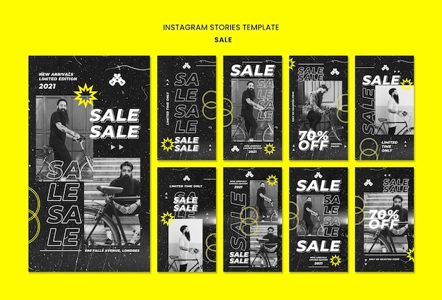 Free PSD fashion sales social media stories