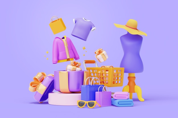 Free PSD fashion shopping background