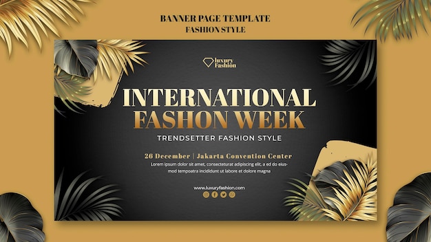 Fashion show horizontal banner template