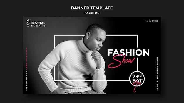 Fashion show horizontal banner template