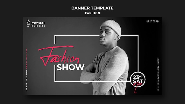 Free PSD fashion show horizontal banner