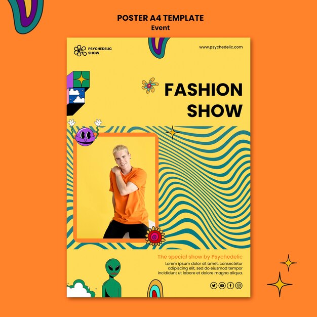 Fashion show poster template