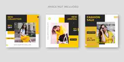 Free PSD fashion social media banner set