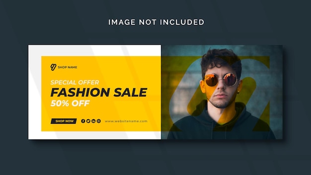 Free PSD fashion social media banner or social media template