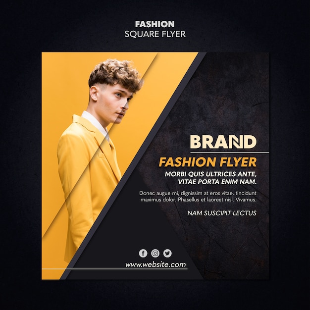 Free PSD fashion square flyer template style