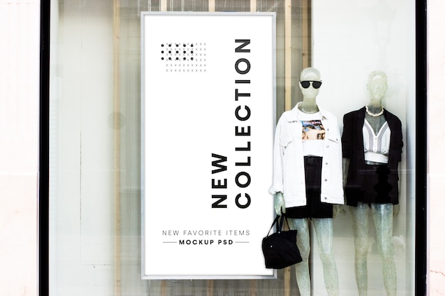 Fashion store billboard mockup