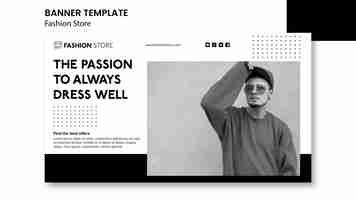 Free PSD fashion store concept banner template
