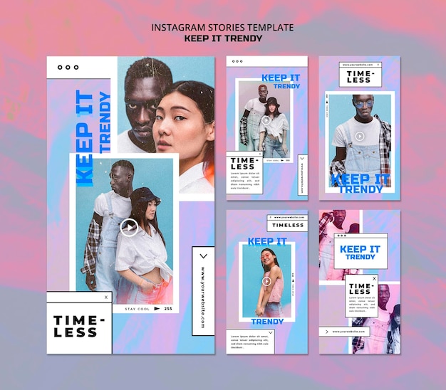 Free PSD fashion store instagram stories template