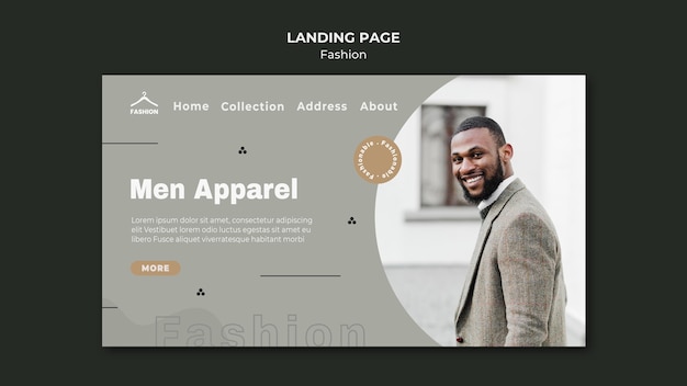 Free PSD fashion store landing page template