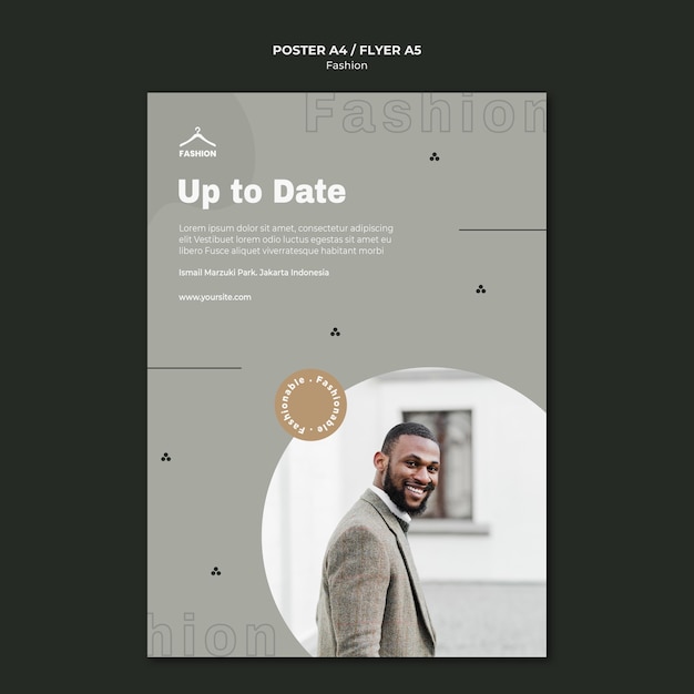 Free PSD fashion store poster template