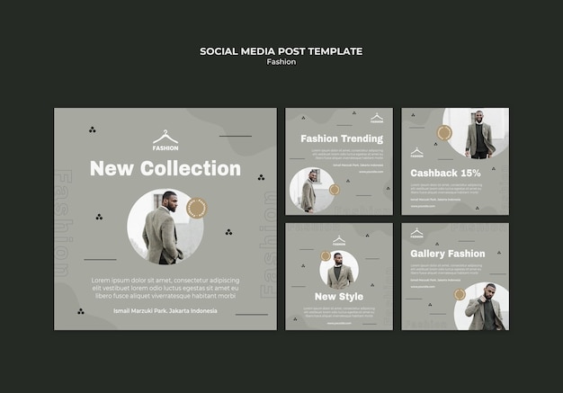 무료 PSD 패션 스토어 소셜 미디어 게시물 템플릿
