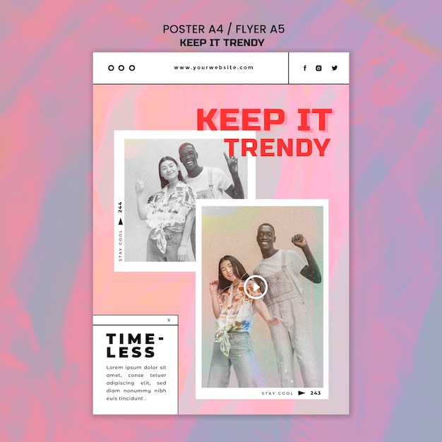 Fashion store template poster