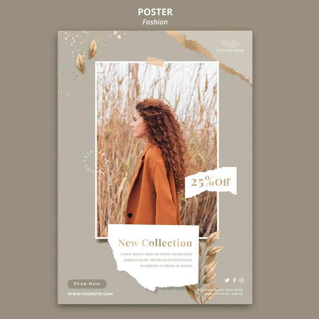 Fashion store template poster