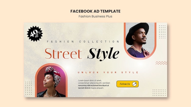 PSD gratuito modello promozionale per social media di moda e street style