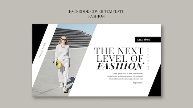 PSD gratuito modello di copertina facebook tendenze moda