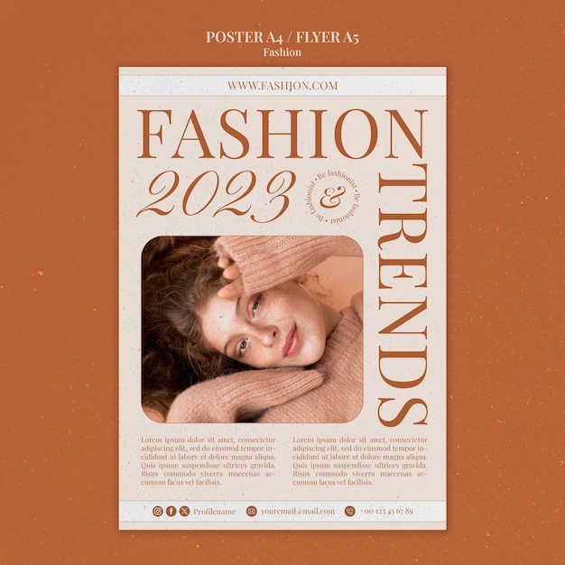 Free PSD fashion trends  poster template