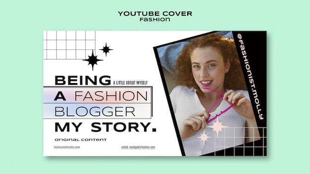 Free PSD fashion trends youtube cover template