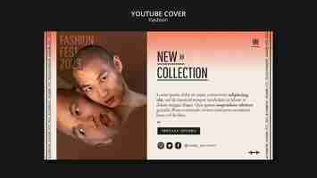 Free PSD fashion trends youtube cover template