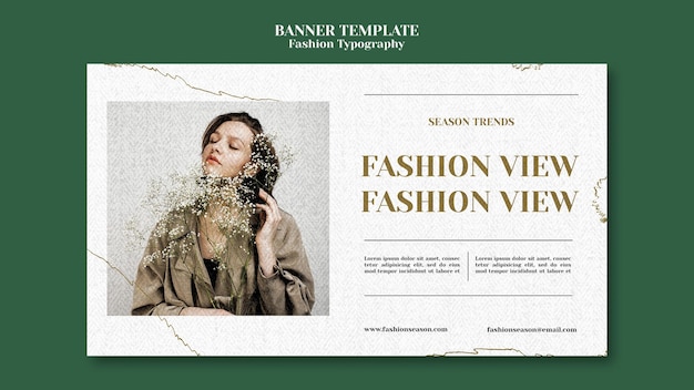 Free PSD fashion typography banner template