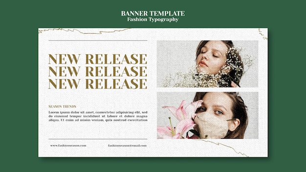 Fashion typography banner template