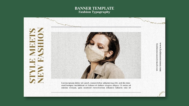 Free PSD fashion typography banner template