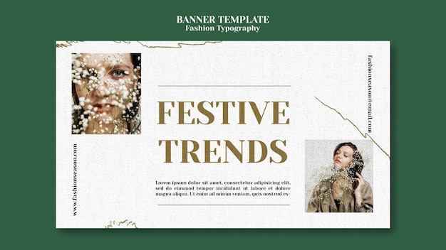 Fashion typography banner template