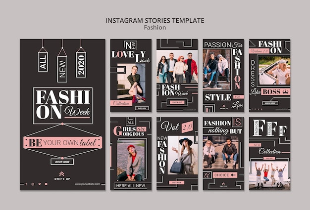 無料PSD ファッションウィークinstagramストーリー