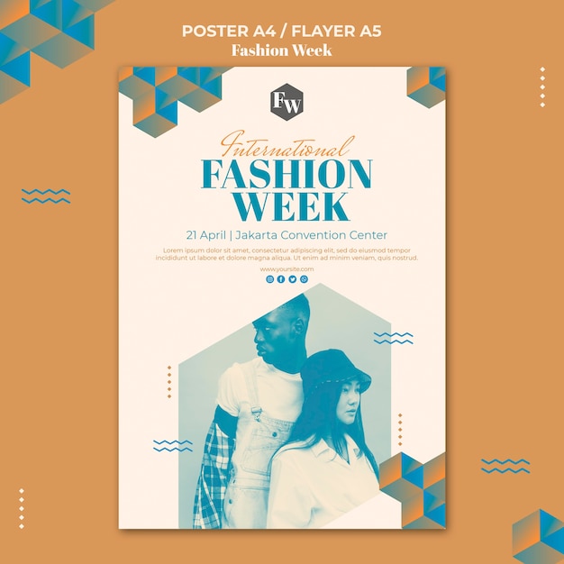 Fashion week poster template