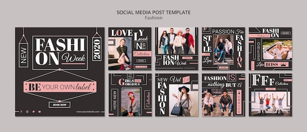 Free PSD fashion week social media post