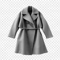 무료 PSD 투명한 배경에 고립된 패션 양털 코트