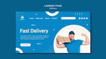 Free PSD fast delivery landing page template