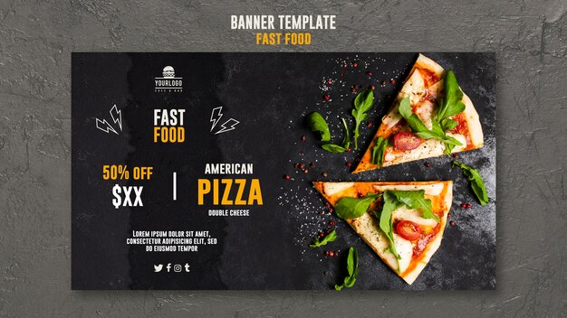 Fast food banner template design