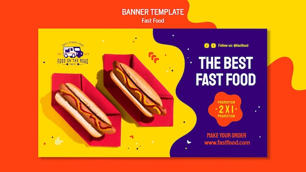 Modello di banner di fast food