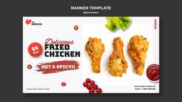 PSD gratuito modello di banner di fast food