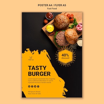 Fast food poster template