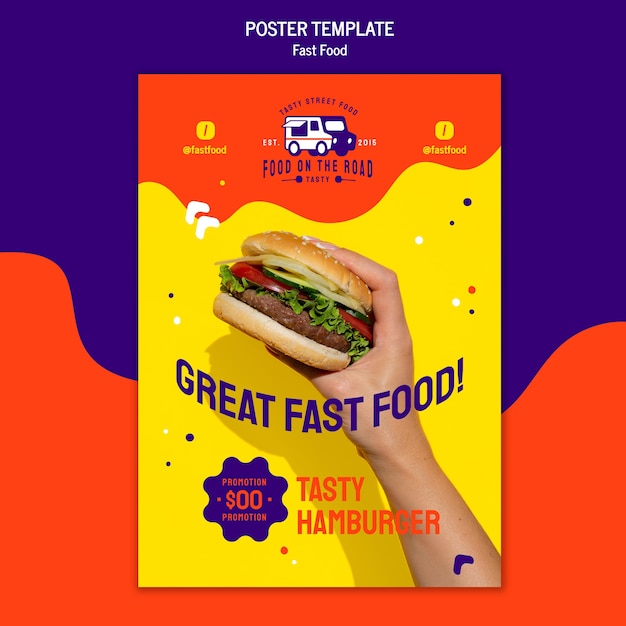 Modello di poster di fast food