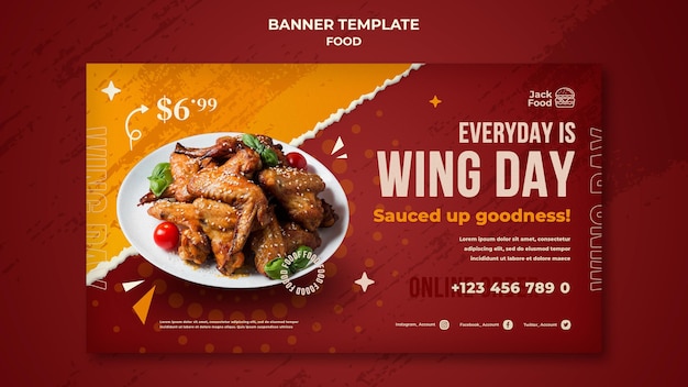 Fast food restaurant banner template