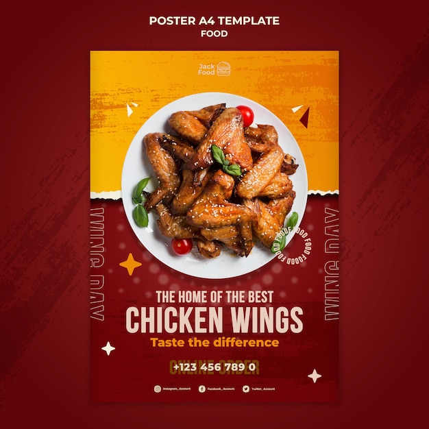 Fast food restaurant print template