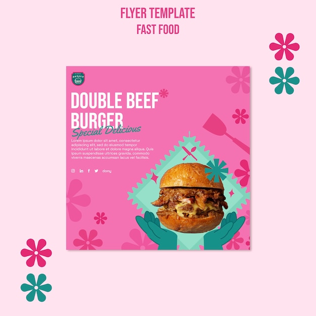 Free PSD fast food template design