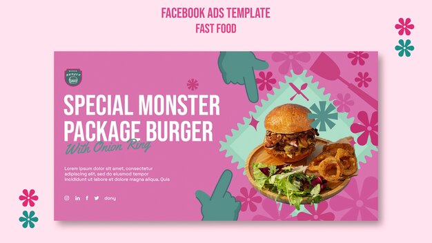 Free PSD fast food template design