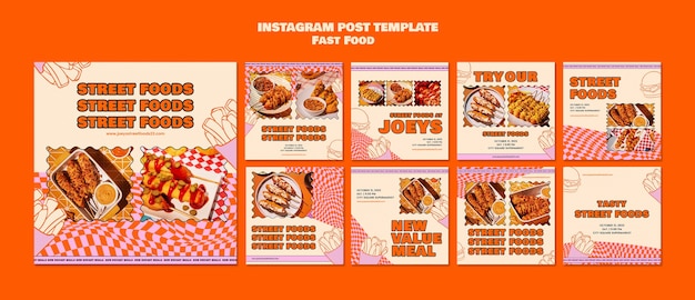 Free PSD fast food template design