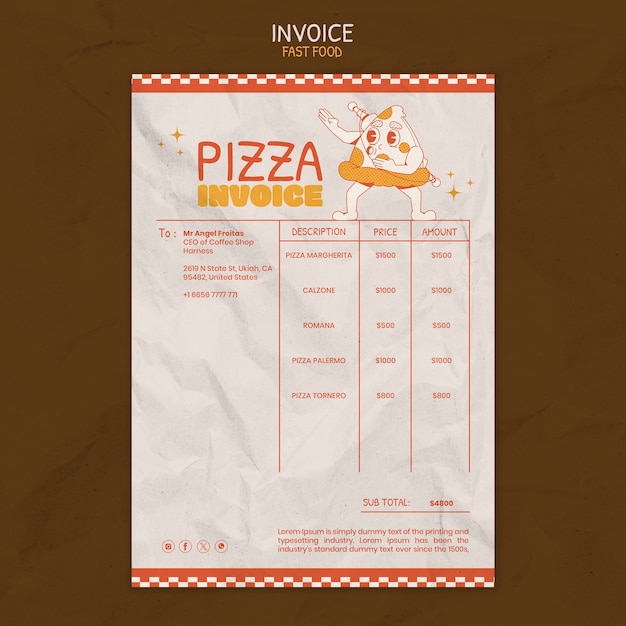Fast food template design