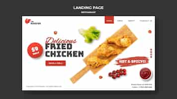 PSD gratuito modello web fast food con foto