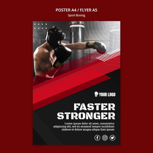 Faster stronger flyer print template