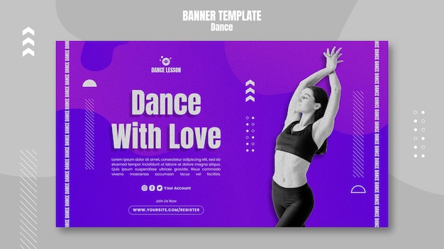 Free PSD fat design dance banner template