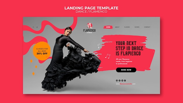 Fat design dance landing page template