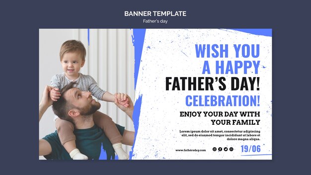 Free PSD father's day banner design template